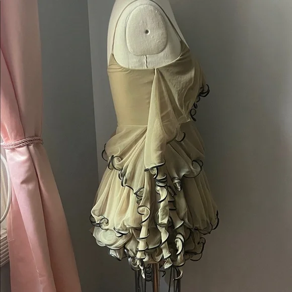 Tory Burch Olive Green Strappy Octopus Mini Dress - Picture 3 of 5